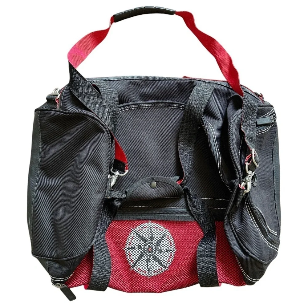 Marlboro 90s Vintage Compass Logo Black Red Promo Duffel Bag  OS